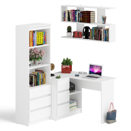 Уголок школьника Мори с угловым столом и полкой и стеллажом