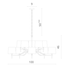 Люстра подвесная SOPRANO 100см