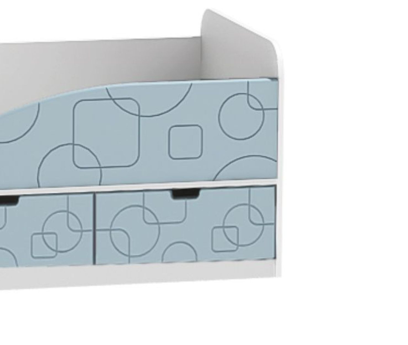 Детские кровати, Кровать 4 Правая МДФ Бриз Квадрат