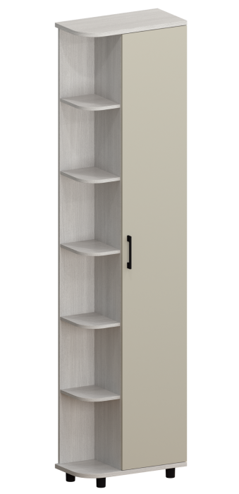Шкафы одностворчатые, Модульная система Грейс Шкаф ШК-5025  Снежный Ясень