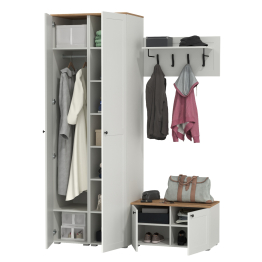 Два пенала в прихожую и тумба с вешалкой Остин