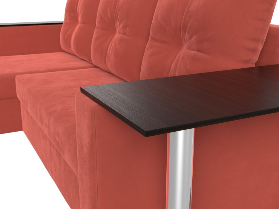 Диваны угловые в гостиную, Угловой диван Атланта левый угол, микровельвет