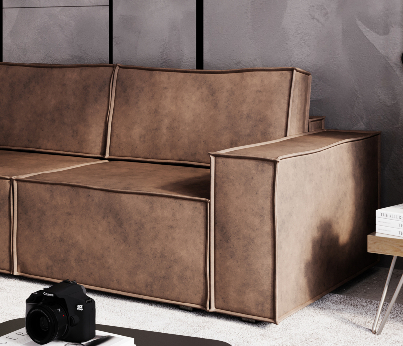 Диваны с ящиком для белья, Диван-кровать Лофт, велюр