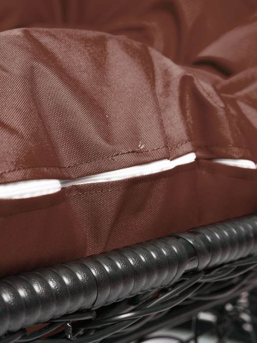 Диваны, Диван МАМАСАН с ротангом чёрный