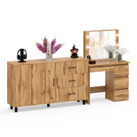 Туалетные столики, Столик косметический с подсветкой Сура и тумба-комод 122-1504