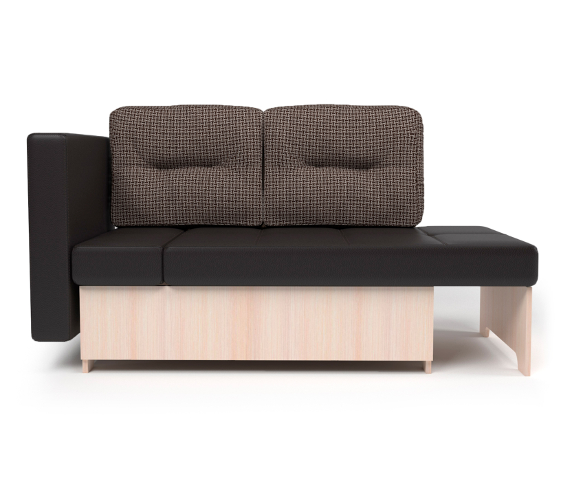 Диваны прямые кухонные, Кушетка Гамма Лайт левый, экокожа / Корфу