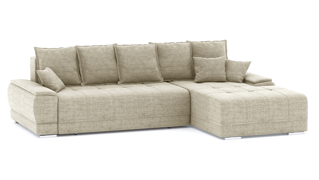 Диваны угловые в гостиную, Диван-кровать угловой Нордвикс ПБ, рогожка