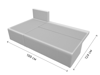Угловой диван Поло левый угол, экокожа