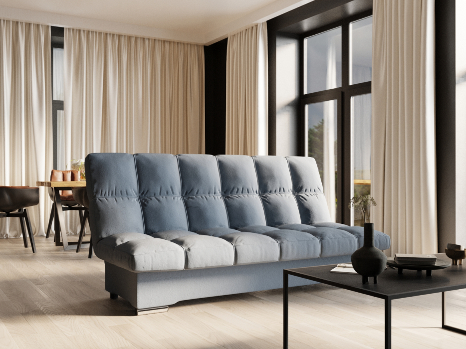 Диваны с ящиком для белья, Прямой диван Финка ППУ, велюр