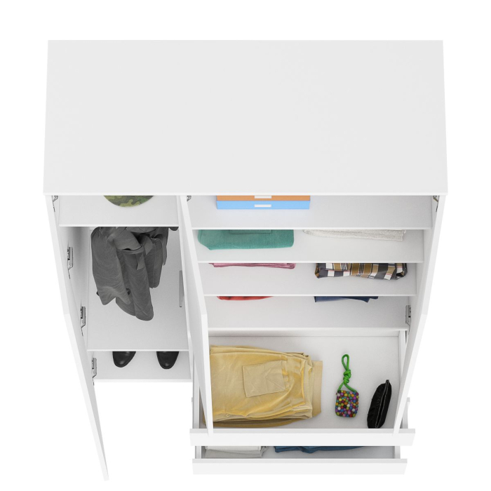 Шкафы распашные, Широкий шкаф-комод Мори МШ1200.1