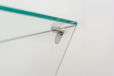 Пенал-витрина Ливерпуль + карниз ясень ваниль/белый