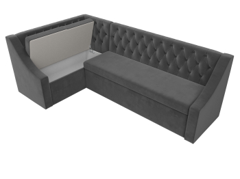 Кухонный угловой диван Мерлин левый угол велюр
