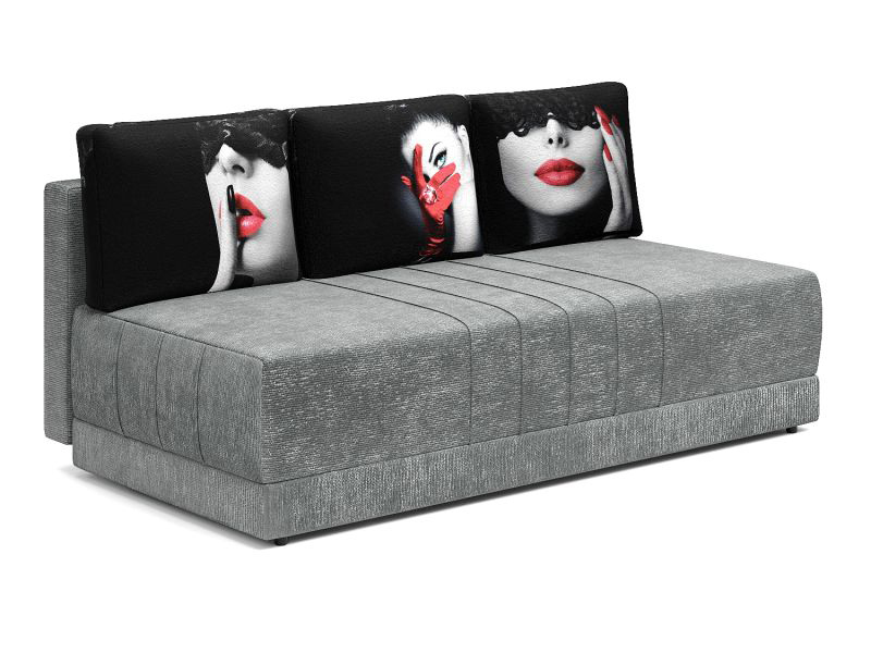 Диваны прямые, Диван-кровать Страйк, еврокнижка, велюр