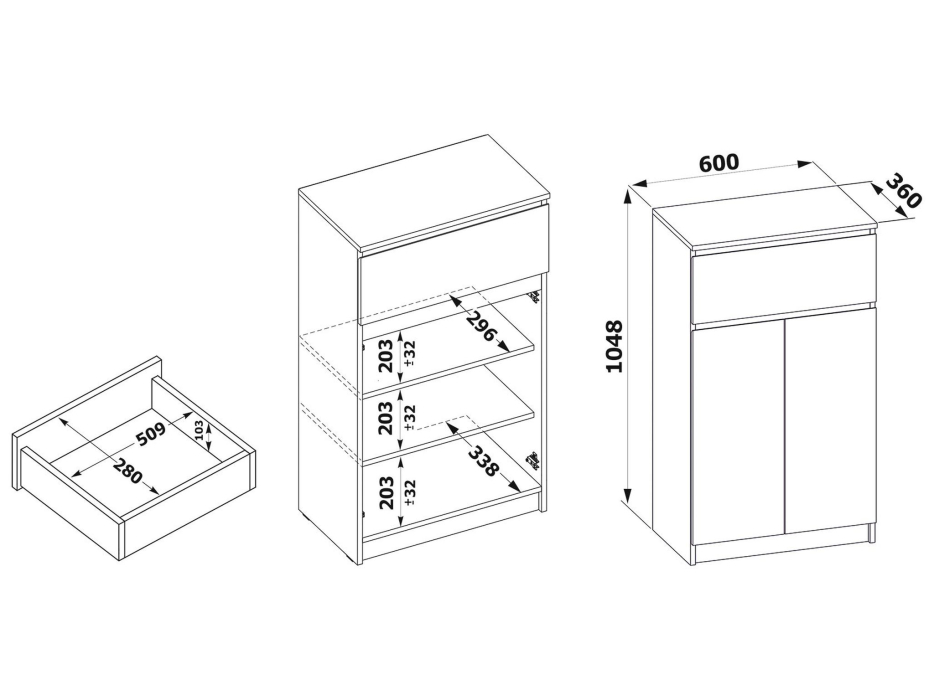 Тумбы, Обувница ТП-12