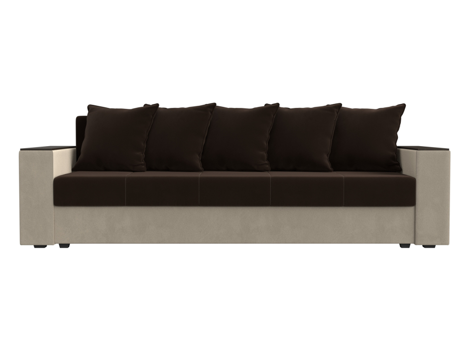 Диваны кровати со спальным местом, Диван прямой Дубай Лайт полки слева, микровельвет