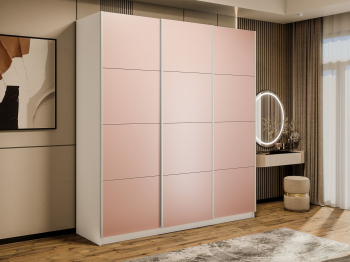 Шкаф-купе Прайм 3-х дверный Стекла пудра/Доводчики 210х57х230