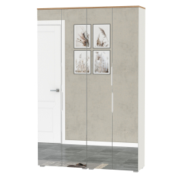 Шкаф для одежды с четырьмя зеркальными дверками Октава