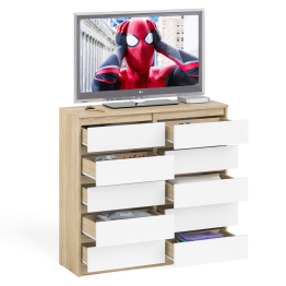 Комод высокий на десять выдвижных ящиков Мори МК1200.10