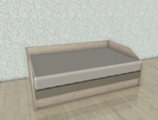 Кровати 120х200, Модульная система Карина Кровать КР-119 Гикори Джексон светлый