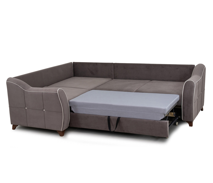 Диваны угловые в гостиную, Угловой диван Френсис, Велюр Амиго