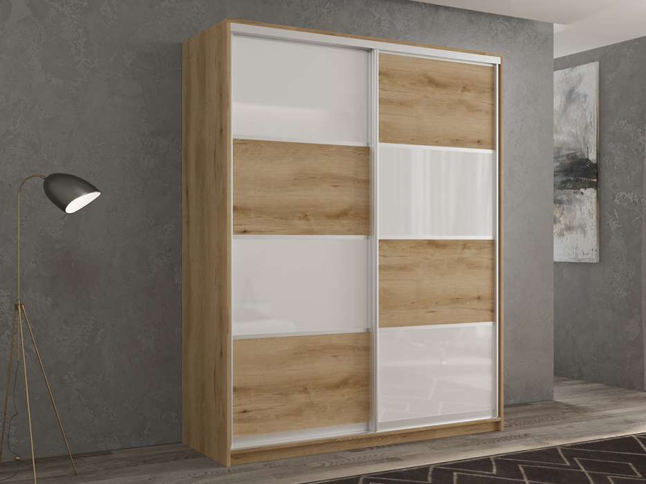 Шкафы-купе 2-х дверные, Шкаф-купе 2х дверный Кааппи 14 140х45