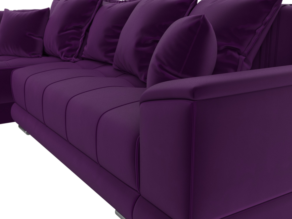 Диваны угловые в гостиную, Угловой диван НордСтар левый угол, микровельвет