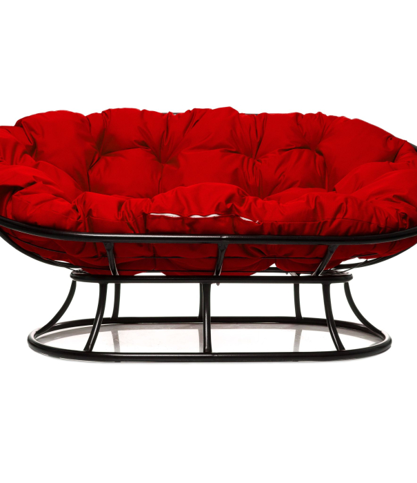 Диваны, Диван МАМАСАН без ротанга чёрный металл