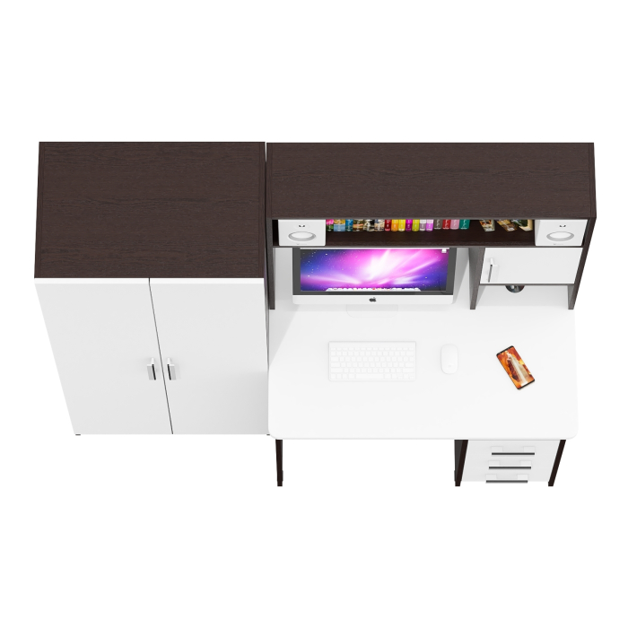 Прямые компьютерные столы, Стол компьютерный со шкафом СК-9