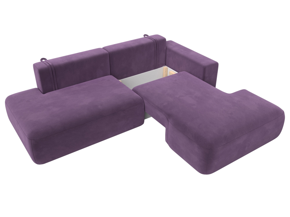 Диваны угловые в гостиную, Диван угловой Лига-036 Модерн правый угол, микровельвет