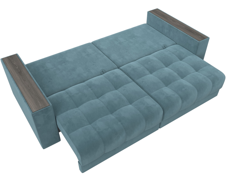 Дизайнерские диваны для гостиной, Диван прямой с декором Лига-049 НПБ, велюр SEVEN