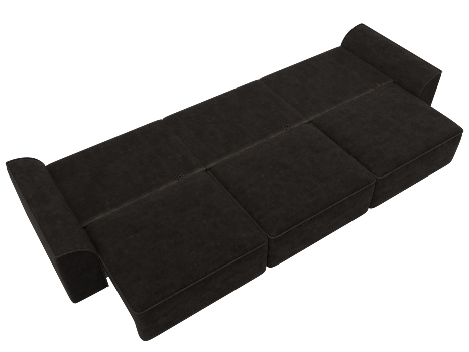 Диваны еврокнижки, Диван прямой Лига-048 НПБ Лонг, велюр BRUT