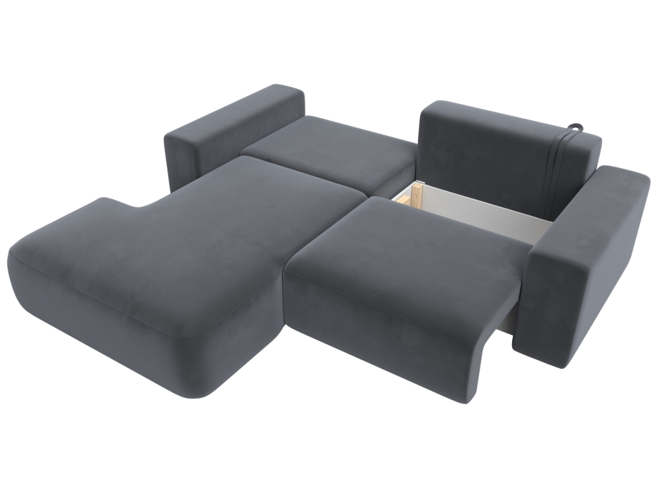 Диваны угловые в гостиную, Диван угловой Лига-036 Классик левый угол, велюр