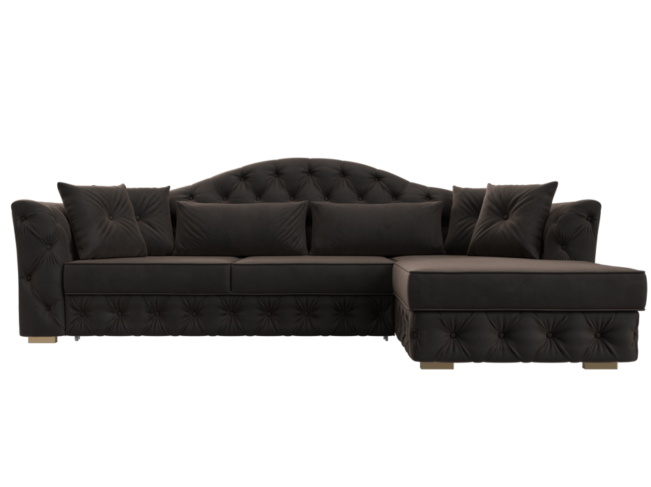 Диваны угловые в гостиную, Диван угловой Артис правый угол, велюр