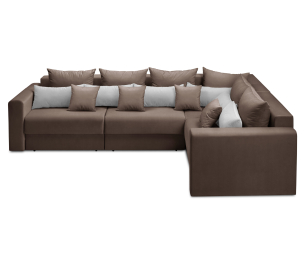 Диван угловой Мэдисон Лонг со спальным местом, микровелюр