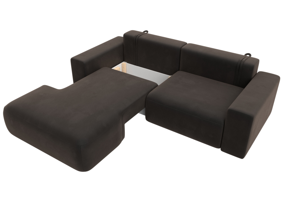 Диваны угловые в гостиную, Диван угловой Лига-036 Классик левый угол, велюр