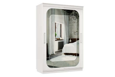 Шкаф-купе Премьер 10 двухдверный фасады Медиум, вставка графит