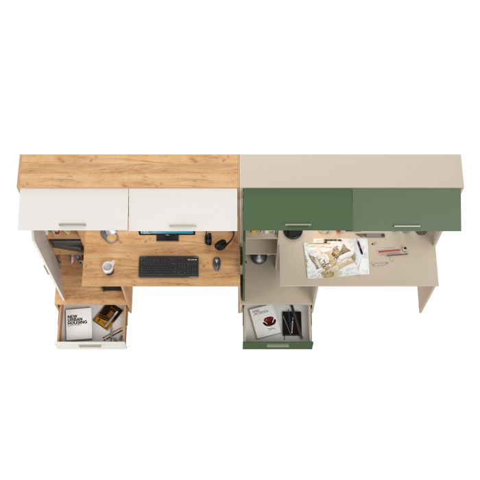 Прямые компьютерные столы, Два стола письменных Лайт 03.243Н