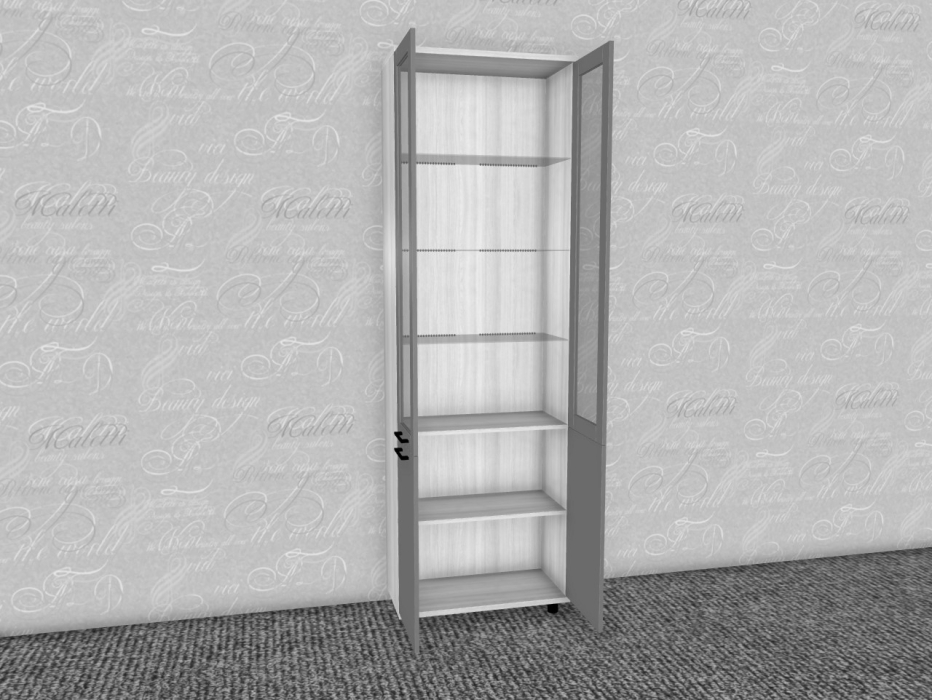 Шкафы двухстворчатые, Модульная система Грейс Шкаф ШК-5036  Серый Кашемир