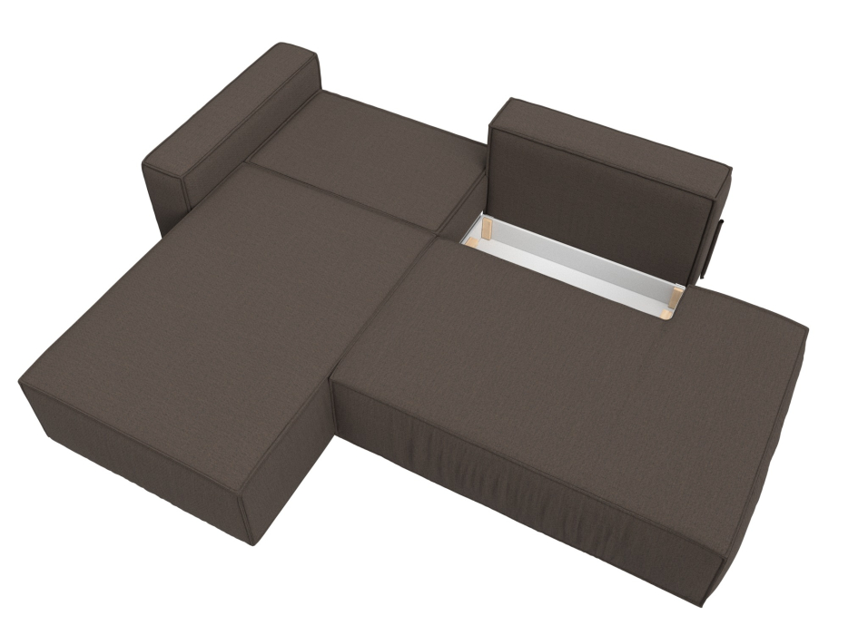 Диваны угловые в гостиную, Диван угловой Прага Модерн левый угол, рогожка Амур