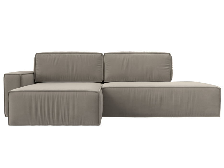 Диваны угловые в гостиную, Угловой диван Прага модерн левый угол, микровельвет