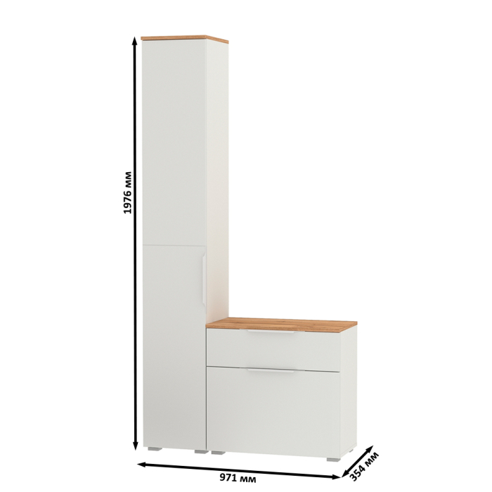 Прихожие, Тумба для обуви с пеналом Октава.