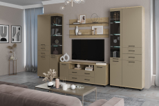 Стенки для гостиной, Модульная гостиная Грейс композиция 12  Гикори Джексон Светлый