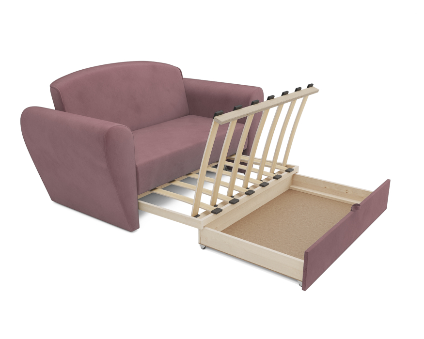 Диваны кровати со спальным местом, Диван прямой выкатной Квартет (Велюр)