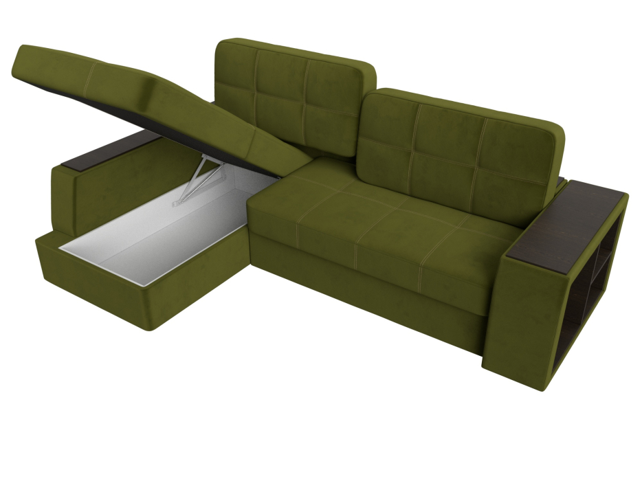 Диваны угловые в гостиную, Угловой диван Брюссель левый угол, микровельвет