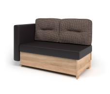 Диваны прямые кухонные, Кушетка Гамма 120 левый, экокожа / Корфу