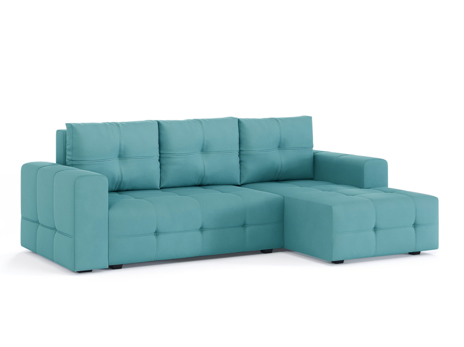 Диваны угловые в гостиную, Диван-кровать угловой Прадо, еврокнижка, велюр