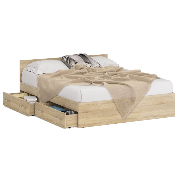 Кровати, Двуспальная кровать с ящиками Стандарт 1600 