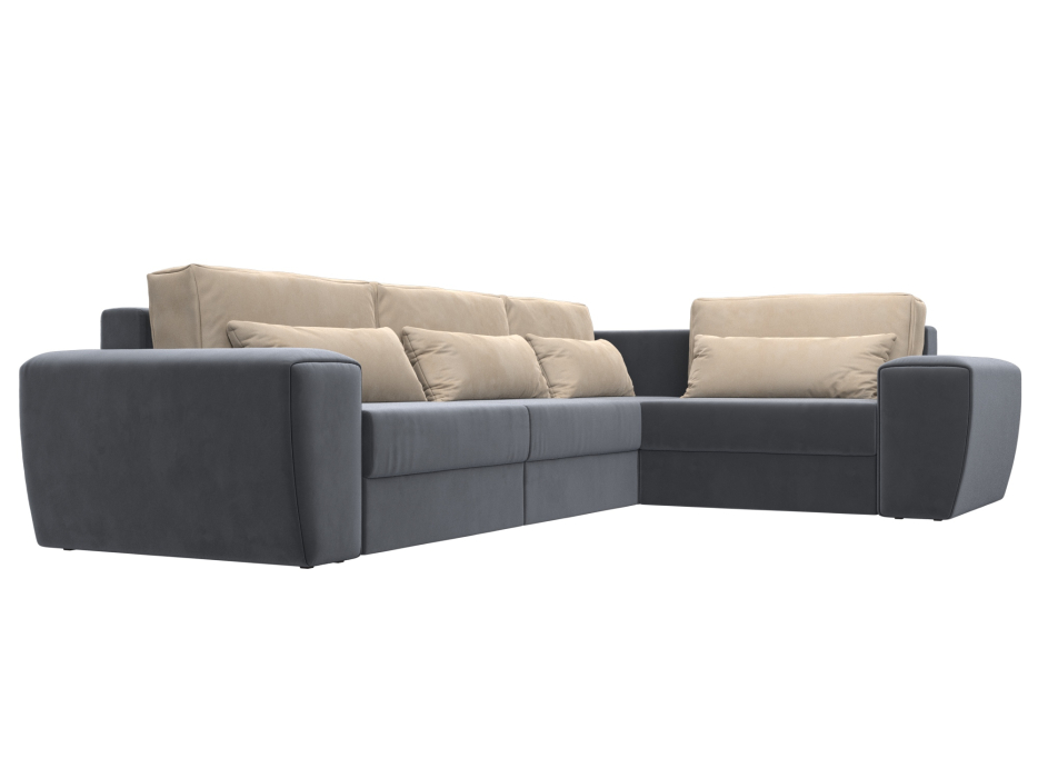 Диваны угловые в гостиную, Диван угловой Лига-008 Long правый, велюр