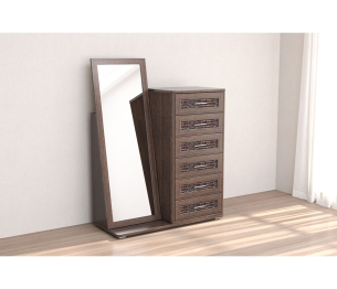 Комод 6 ящиков/зеркало КЭТ-4