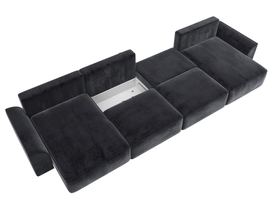 Диваны еврокнижки, Диван п-образный Лига-048 НПБ лонг, велюр TOWER